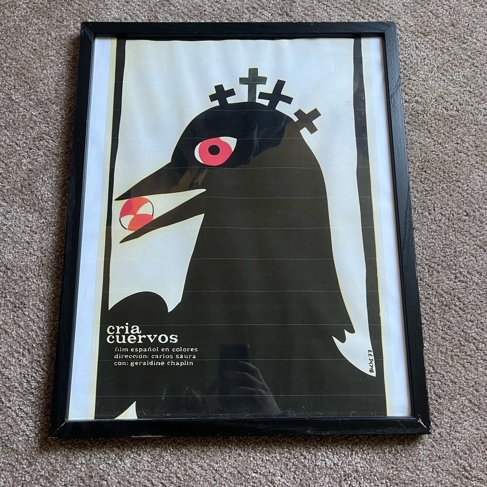 Original 1977 Cria Cuervos Cuban Film Poster